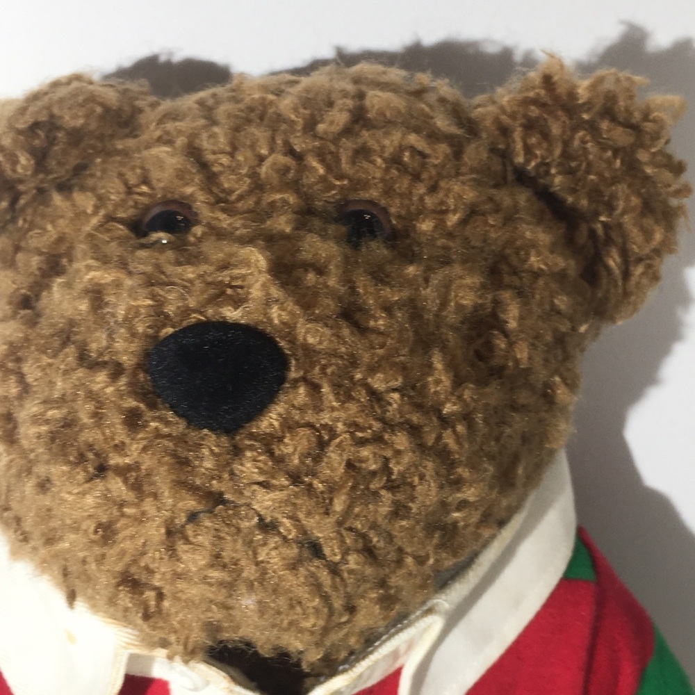 Polo Ralph Lauren 2005 Teddy Bear Plush Red green Pony Polo Rugby shirt - Picture 5 of 6